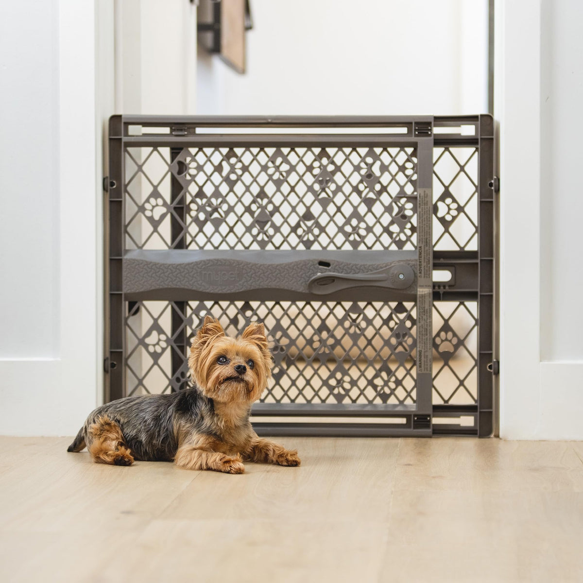 Portable Expandable Pressure-Mounted Pet Gate for Doorways