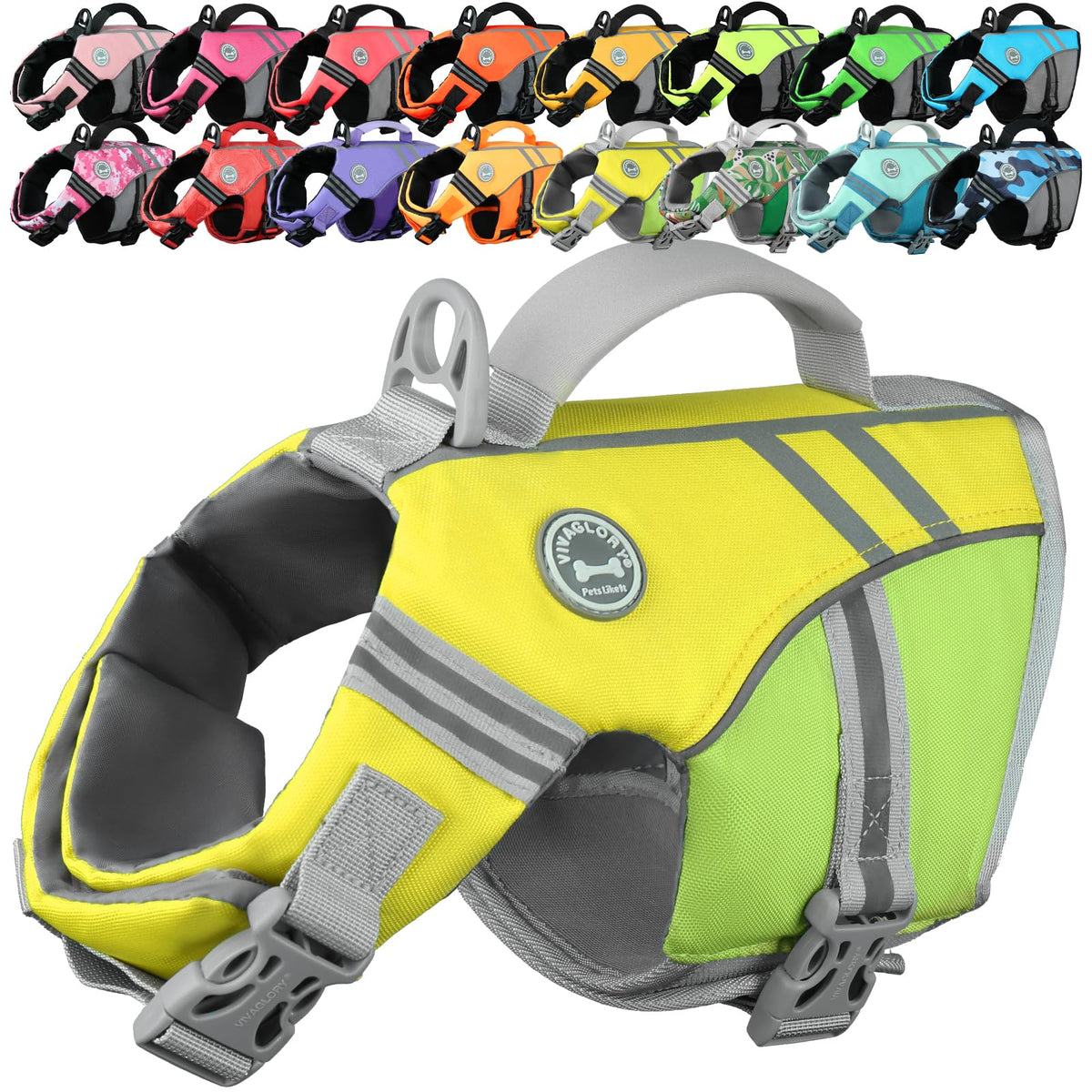 Sports-Style Dog Life Vest for Swimming & Water Safety