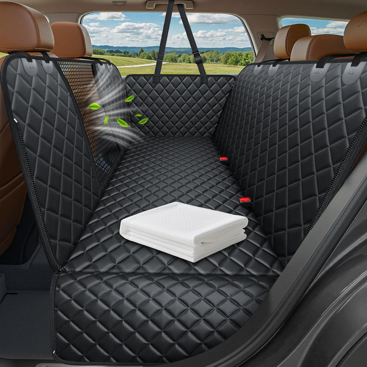 Waterproof Heavy-Duty Dog Car Seat Cover & Hammock for SUVs