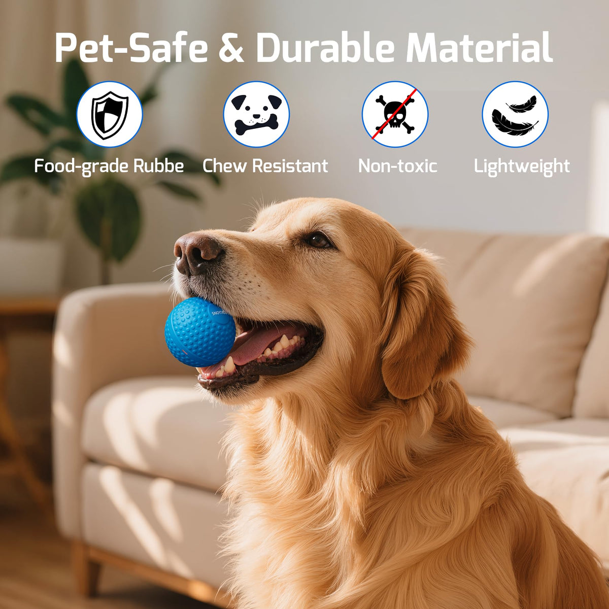 Interactive Automatic Dog Ball Toy, IPX7 Waterproof & Rechargeable