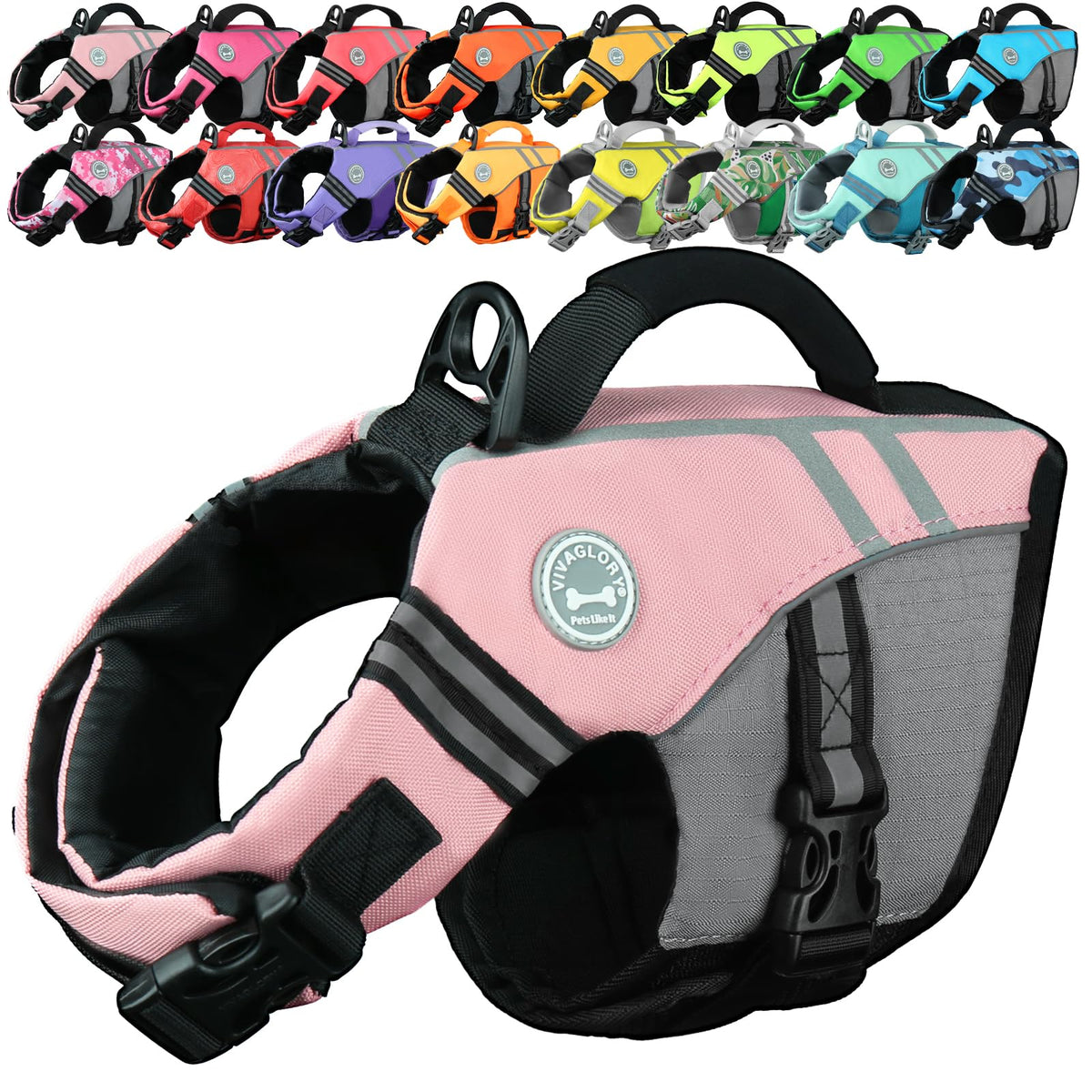 Sports-Style Dog Life Vest for Swimming & Water Safety