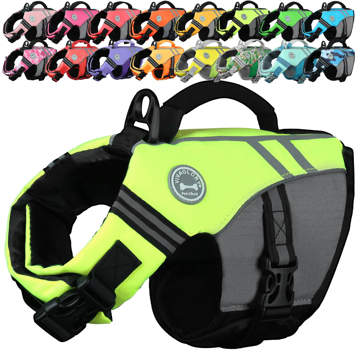 Sports-Style Dog Life Vest for Swimming & Water Safety
