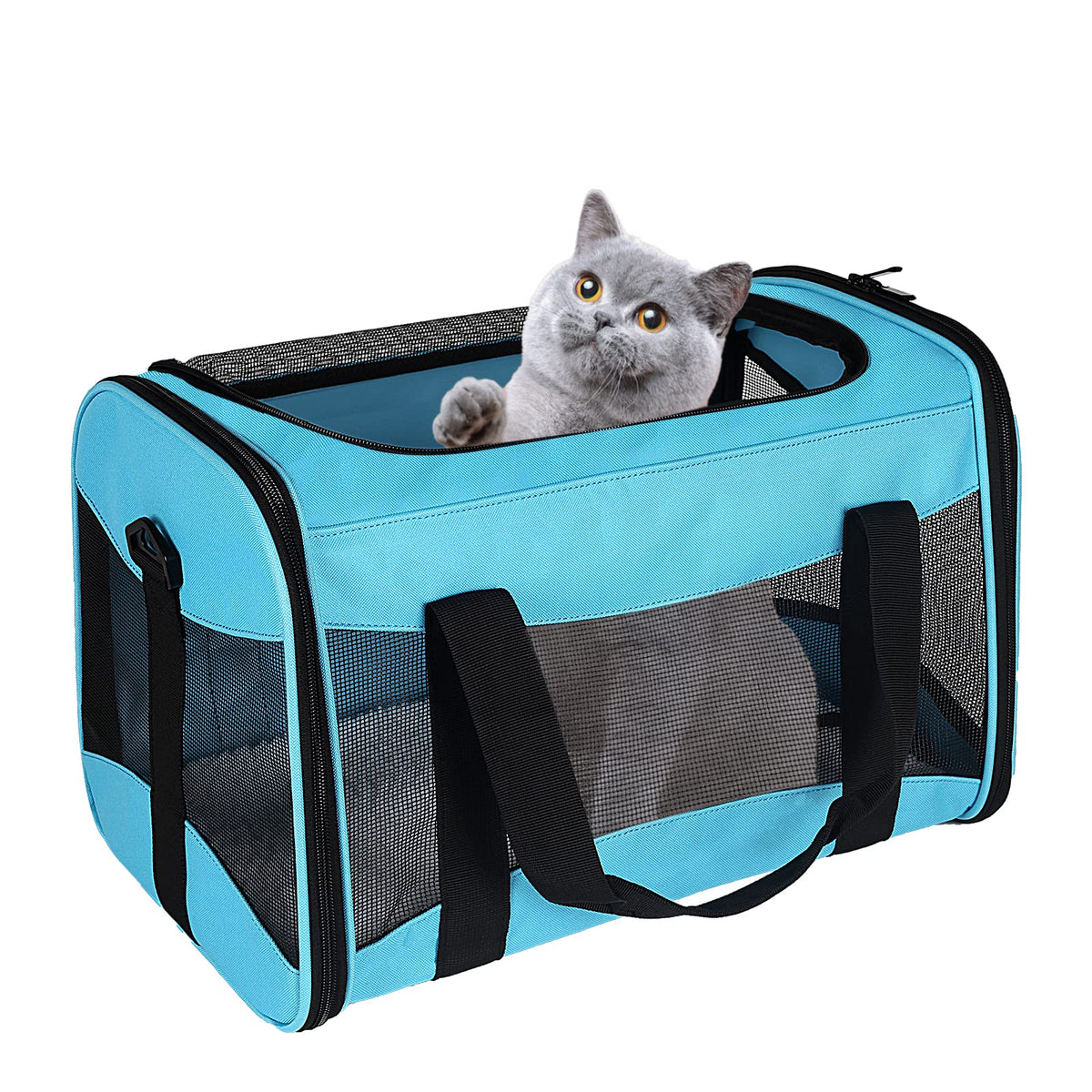 Airline-Approved Breathable Pet Carrier for Cats & Small Dogs