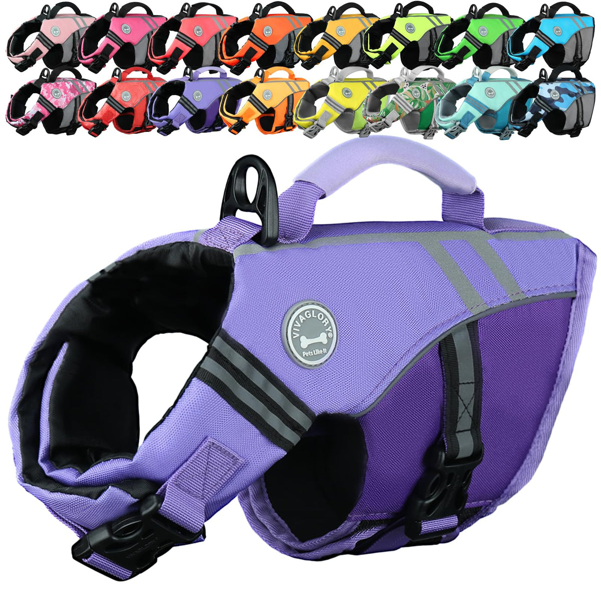 Sports-Style Dog Life Vest for Swimming & Water Safety