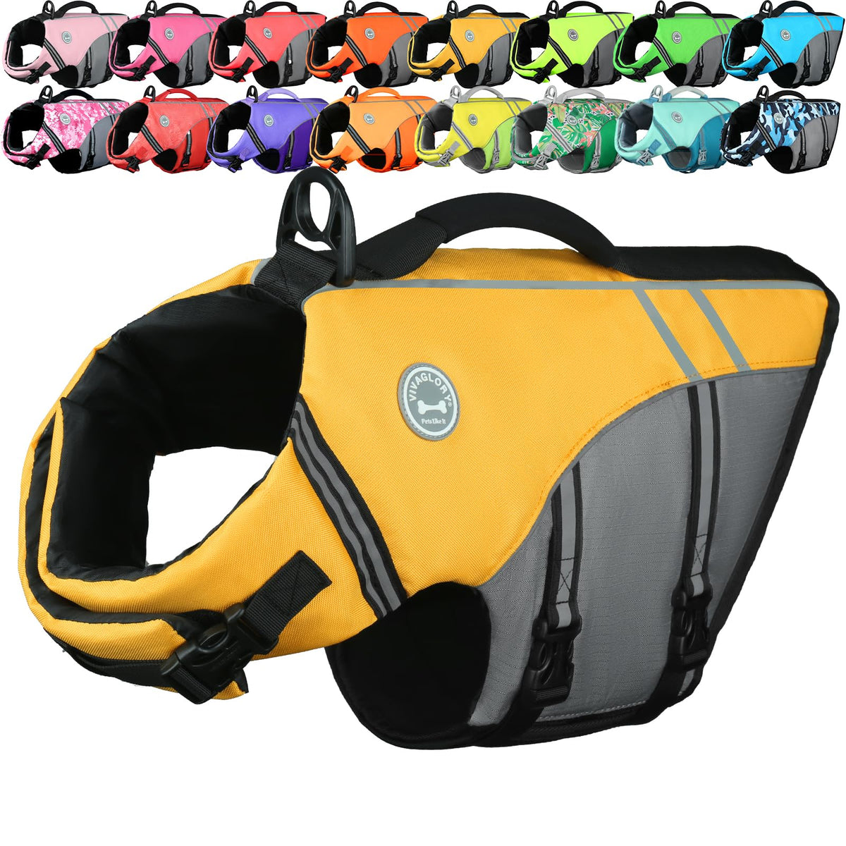 Sports-Style Dog Life Vest for Swimming & Water Safety