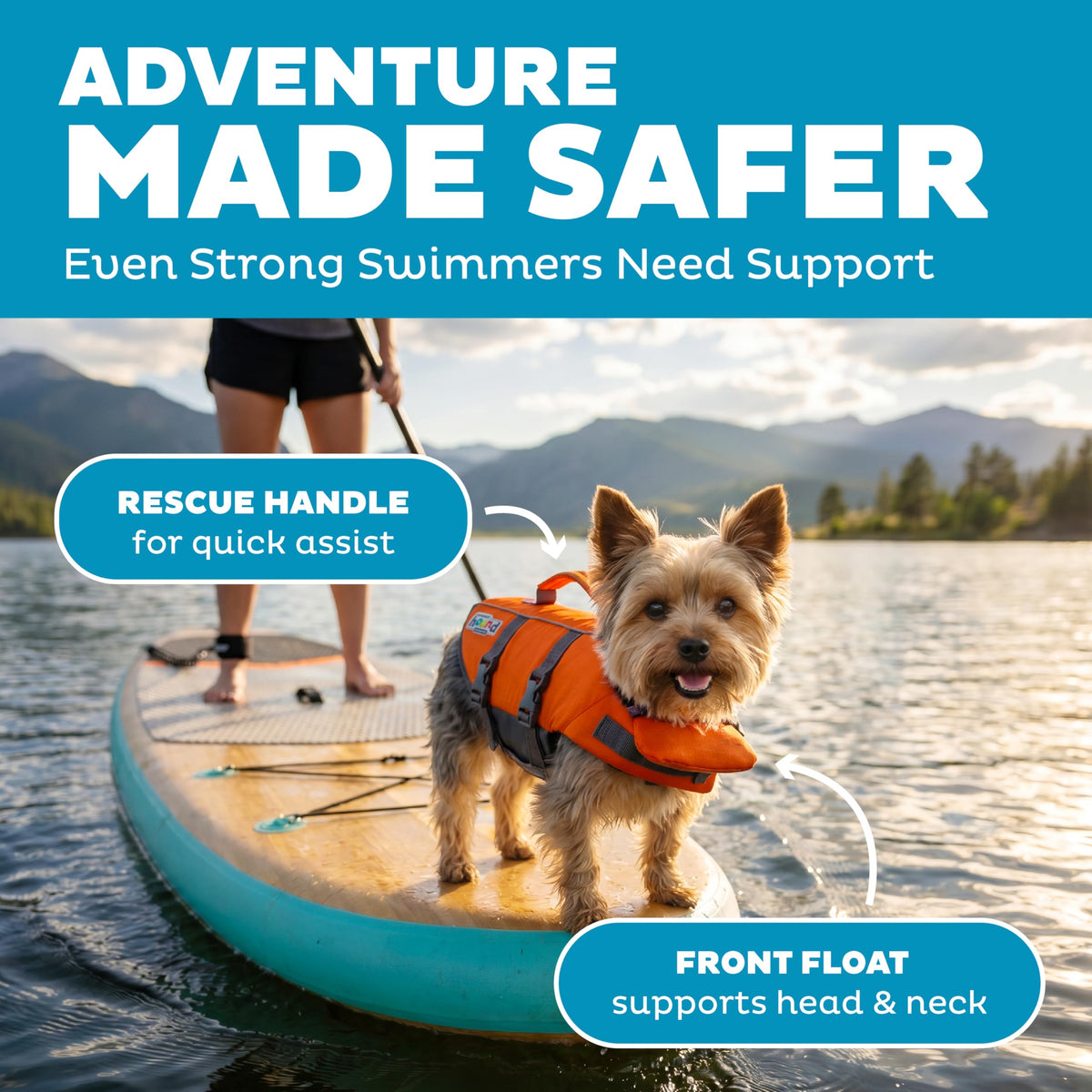Outward Hound Dawson Red Dog Life Jacket for Large Dogs