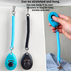 Dog Training Clicker with Wrist Strap & Keyring for Pets