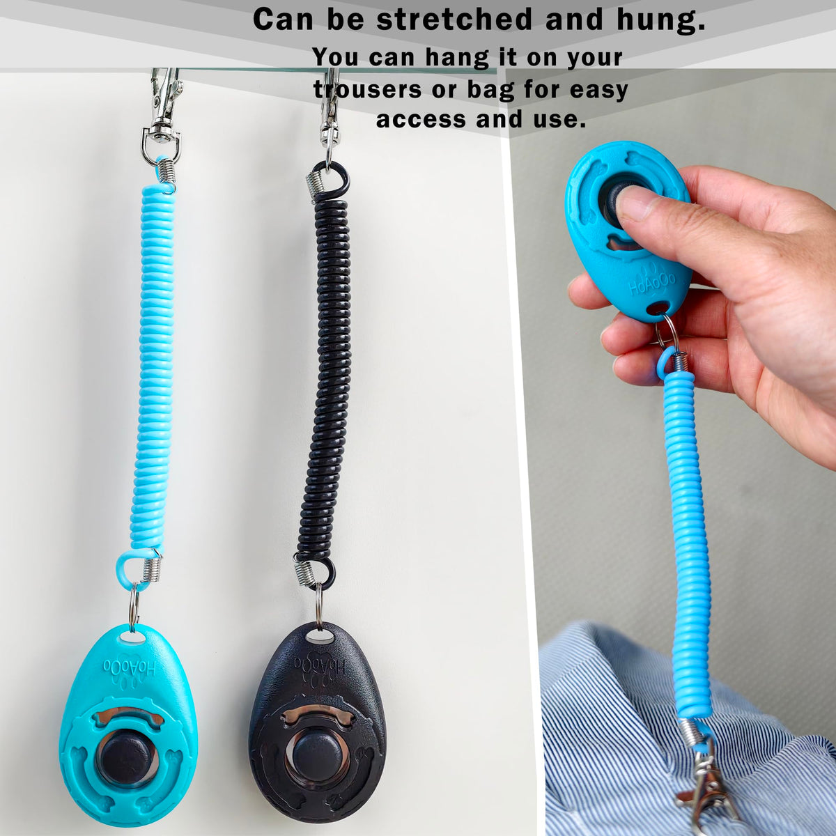 Dog Training Clicker with Wrist Strap & Keyring for Pets