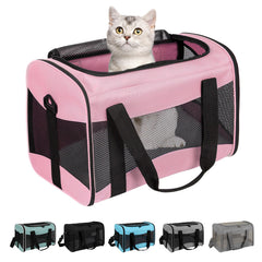 Airline-Approved Breathable Pet Carrier for Cats & Small Dogs