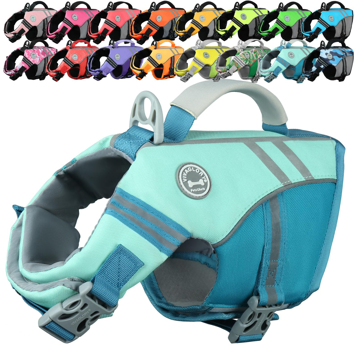 Sports-Style Dog Life Vest for Swimming & Water Safety