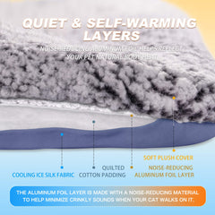 Reversible Self-Warming & Cooling Pet Bed Mat for Cats & Dogs