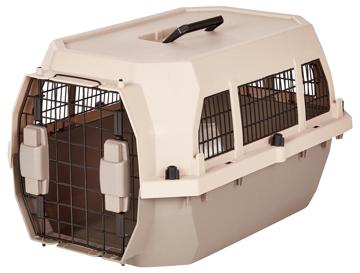 Durable Plastic Pet Carrier with Secure Buckles for Dogs & Cats