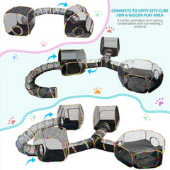 Outdoor Cat Enclosure Playground with Interactive Play Ball
