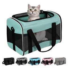 Airline-Approved Breathable Pet Carrier for Cats & Small Dogs