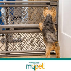 Portable Expandable Pressure-Mounted Pet Gate for Doorways