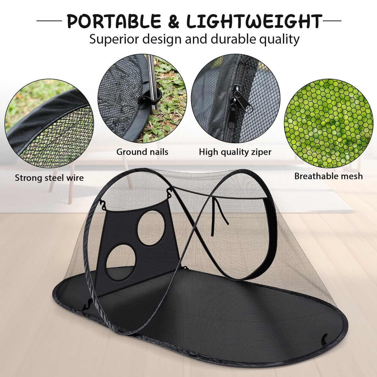 Portable Pop-Up Outdoor Cat Tent for Yard & Travel