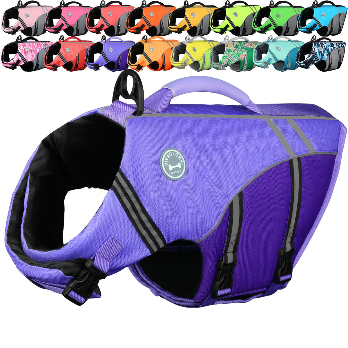 Sports-Style Dog Life Vest for Swimming & Water Safety
