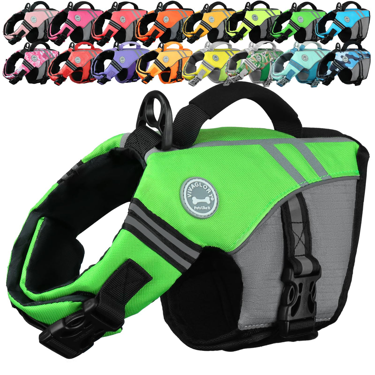 Sports-Style Dog Life Vest for Swimming & Water Safety