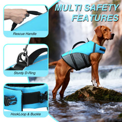 Sports-Style Dog Life Vest for Swimming & Water Safety