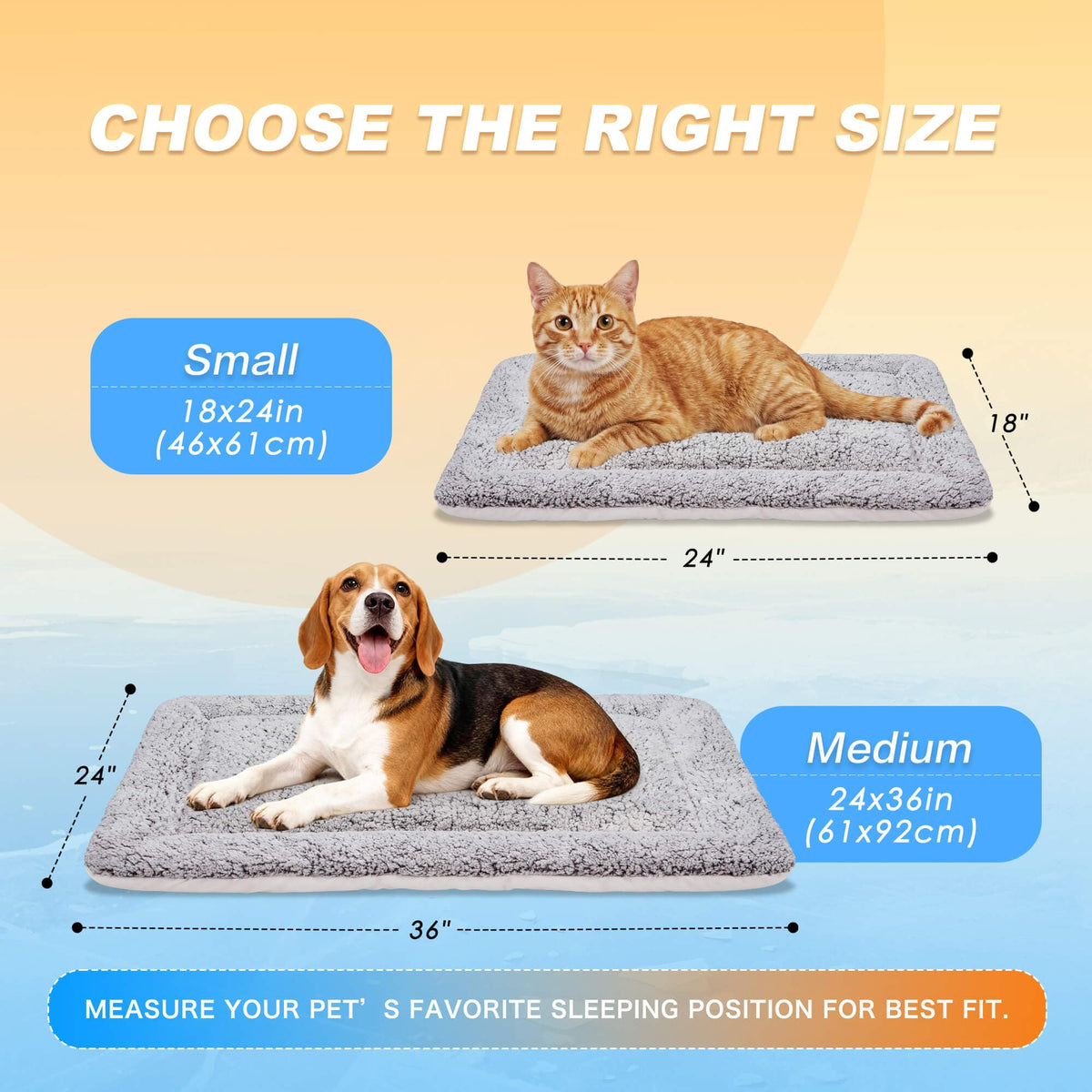 Reversible Self-Warming & Cooling Pet Bed Mat for Cats & Dogs