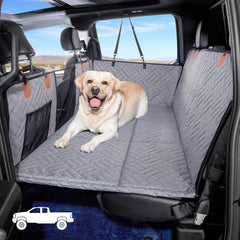 Hard-Bottom Dog Car Seat Cover & Back Seat Extender for Travel
