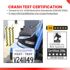 Crash-Tested Portable Small Dog Car Seat for Safe Travel