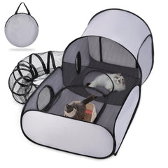 Portable Pet Playpen & Cat Tunnel for Indoor & Outdoor Use