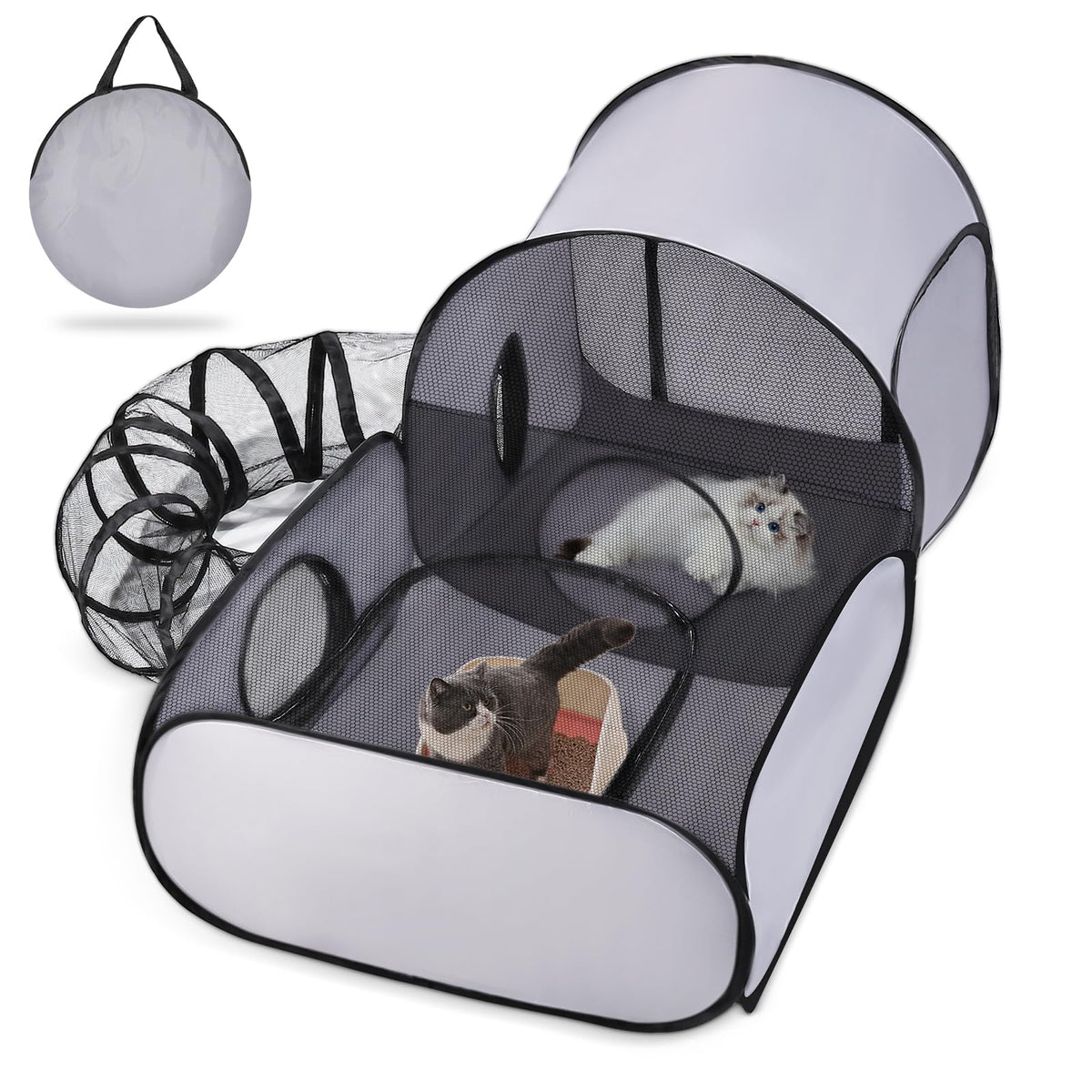 Portable Pet Playpen & Cat Tunnel for Indoor & Outdoor Use