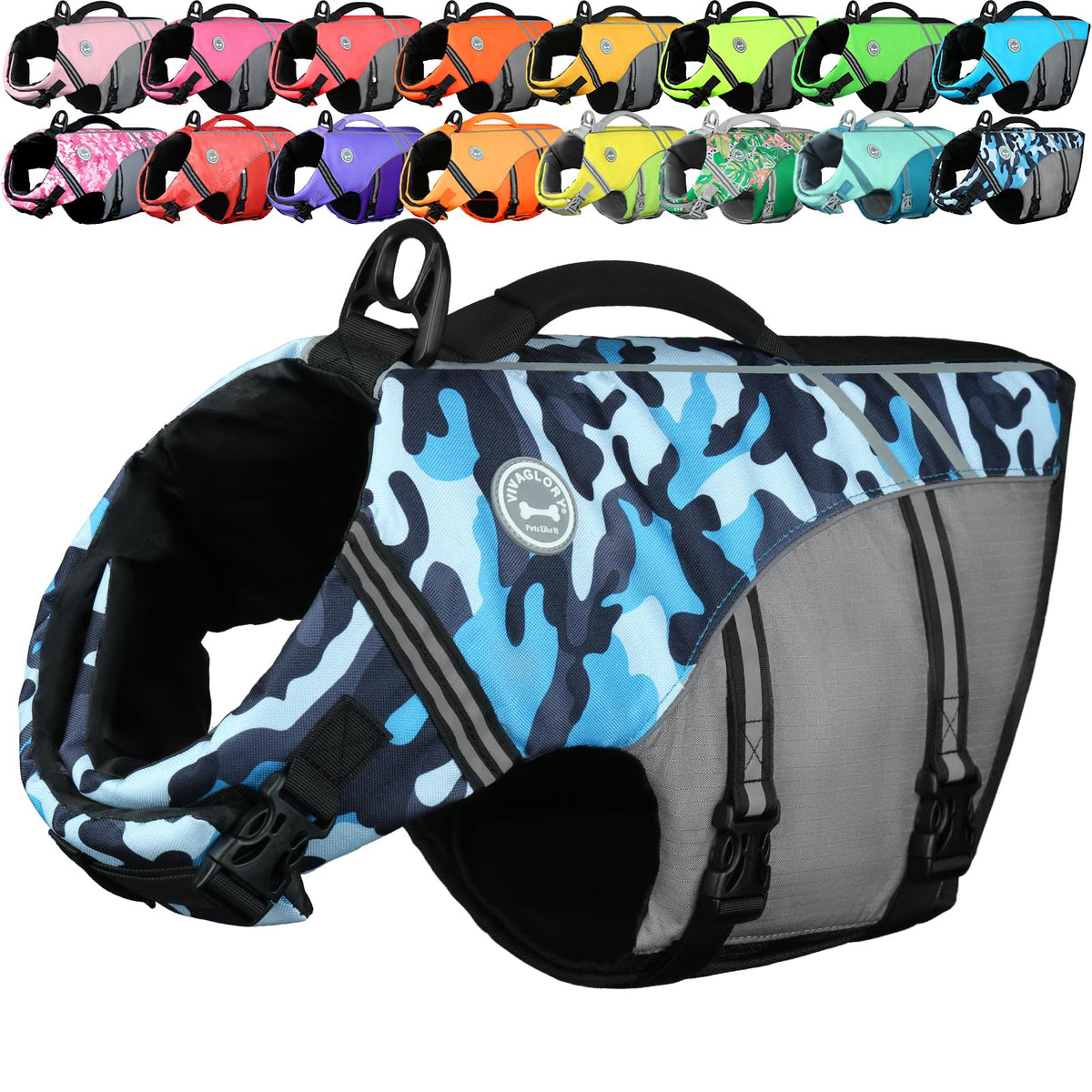 Sports-Style Dog Life Vest for Swimming & Water Safety