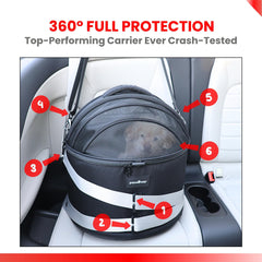 Crash-Tested Portable Small Dog Car Seat for Safe Travel