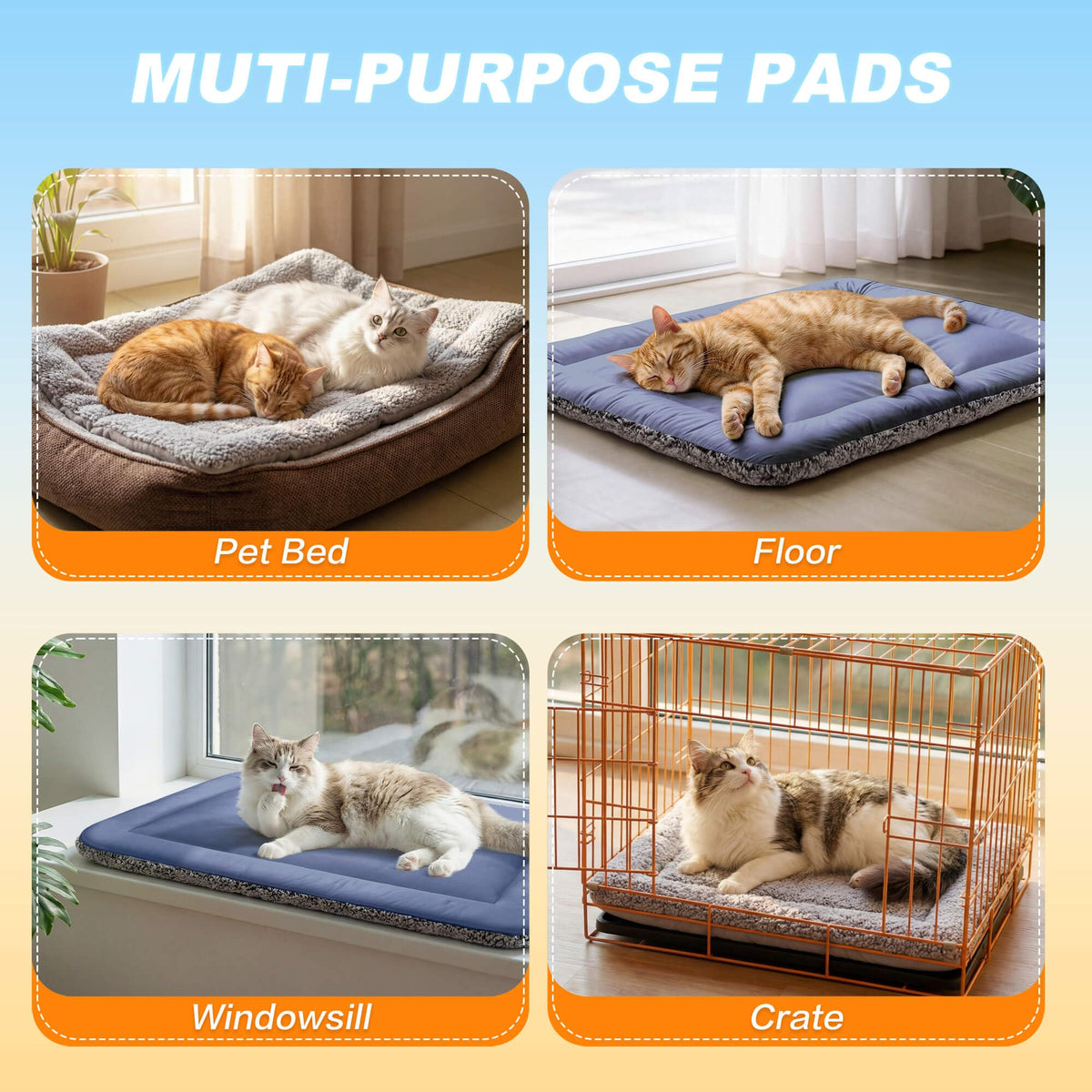 Reversible Self-Warming & Cooling Pet Bed Mat for Cats & Dogs