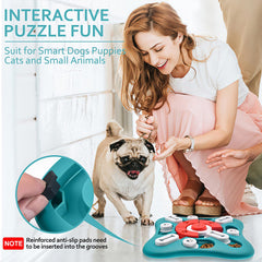 Interactive Dog Puzzle Toy with Treat Dispenser for Mental Stimulation