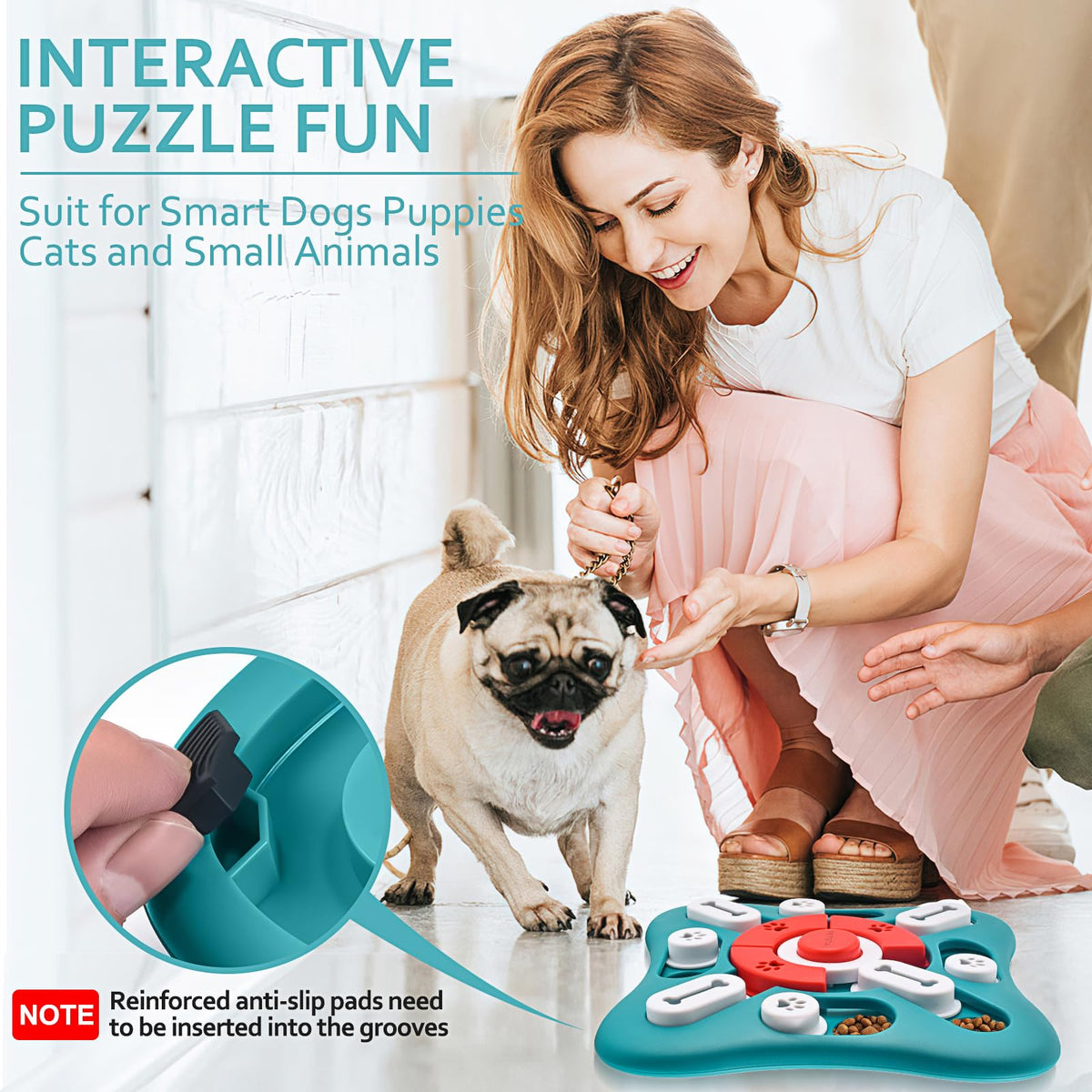 Interactive Dog Puzzle Toy with Treat Dispenser for Mental Stimulation