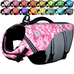 Sports-Style Dog Life Vest for Swimming & Water Safety