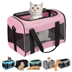 Airline-Approved Breathable Pet Carrier for Cats & Small Dogs