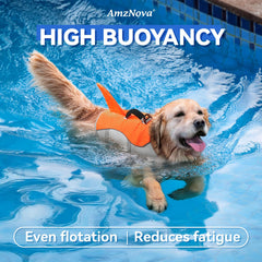 Shark Dog Life Jacket & Swim Vest for Water Safety