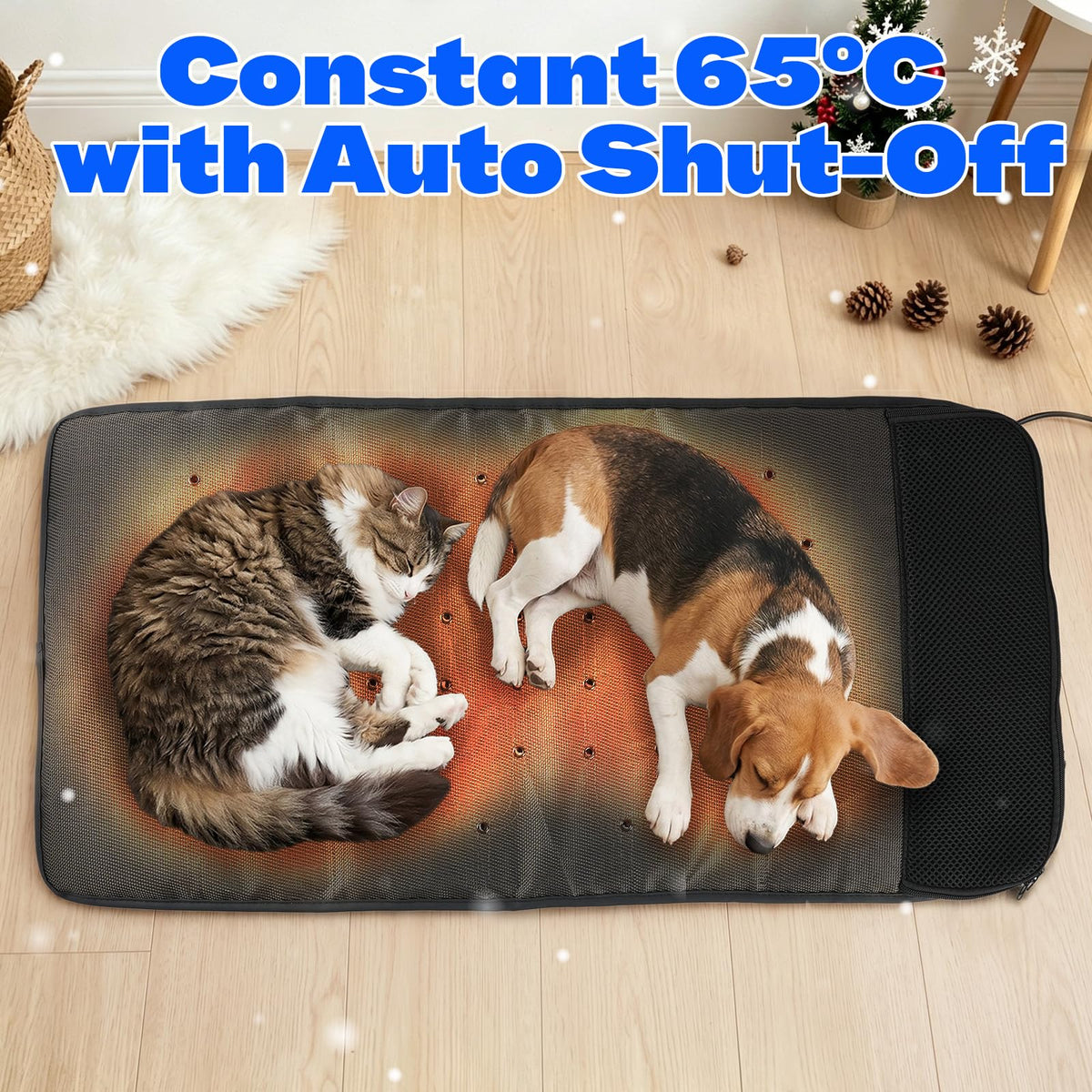 3-Level Electric Pet Heating & Cooling Mat with Ventilation Fan