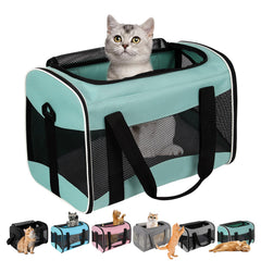 Airline-Approved Breathable Pet Carrier for Cats & Small Dogs