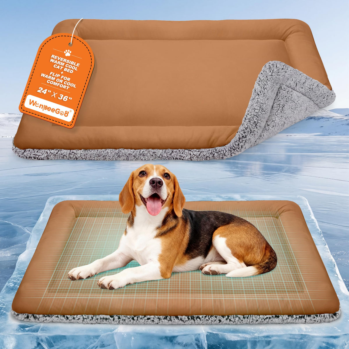 Reversible Self-Warming & Cooling Pet Bed Mat for Cats & Dogs