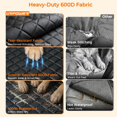Waterproof Heavy-Duty Dog Car Seat Cover & Hammock for SUVs