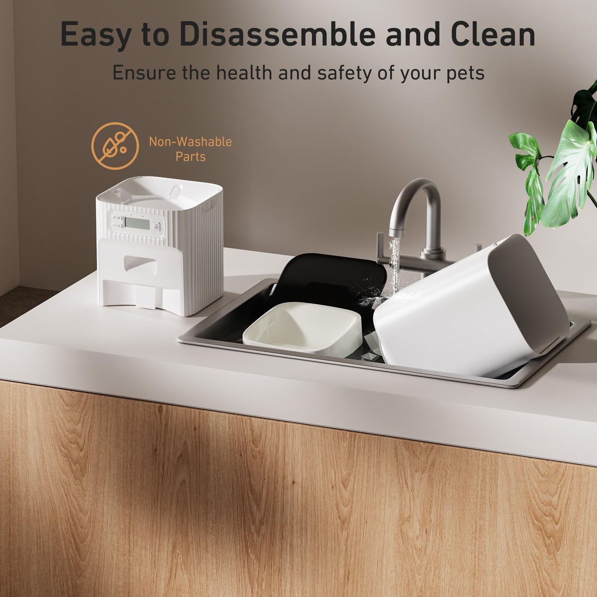 7L Automatic Pet Feeder with Desiccant Bag & Dual Power Supply