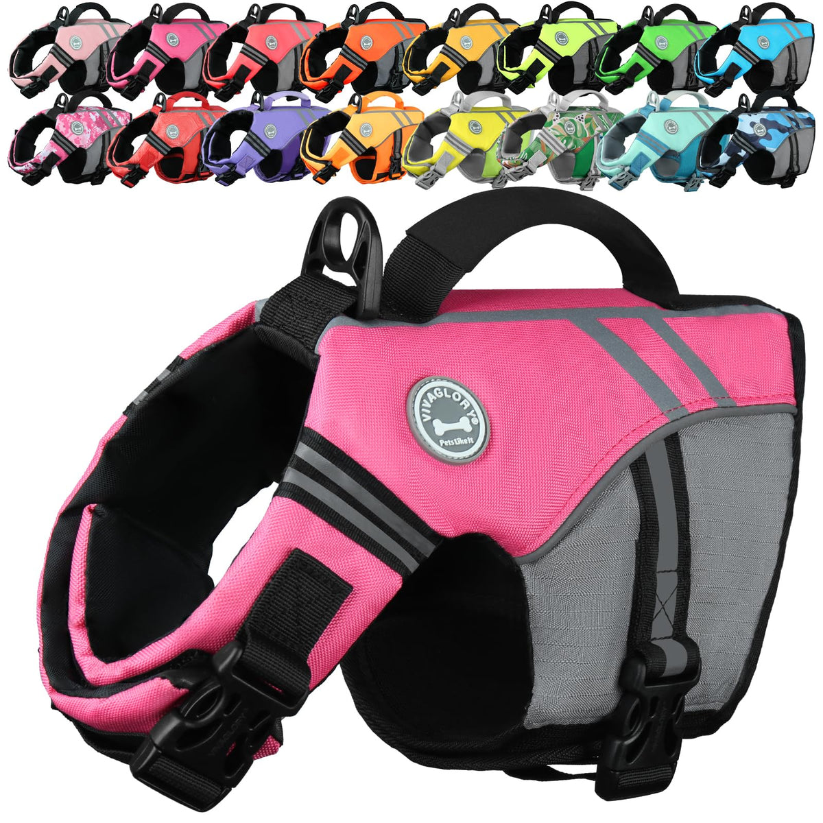 Sports-Style Dog Life Vest for Swimming & Water Safety