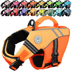 Sports-Style Dog Life Vest for Swimming & Water Safety