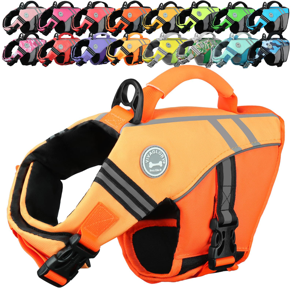 Sports-Style Dog Life Vest for Swimming & Water Safety