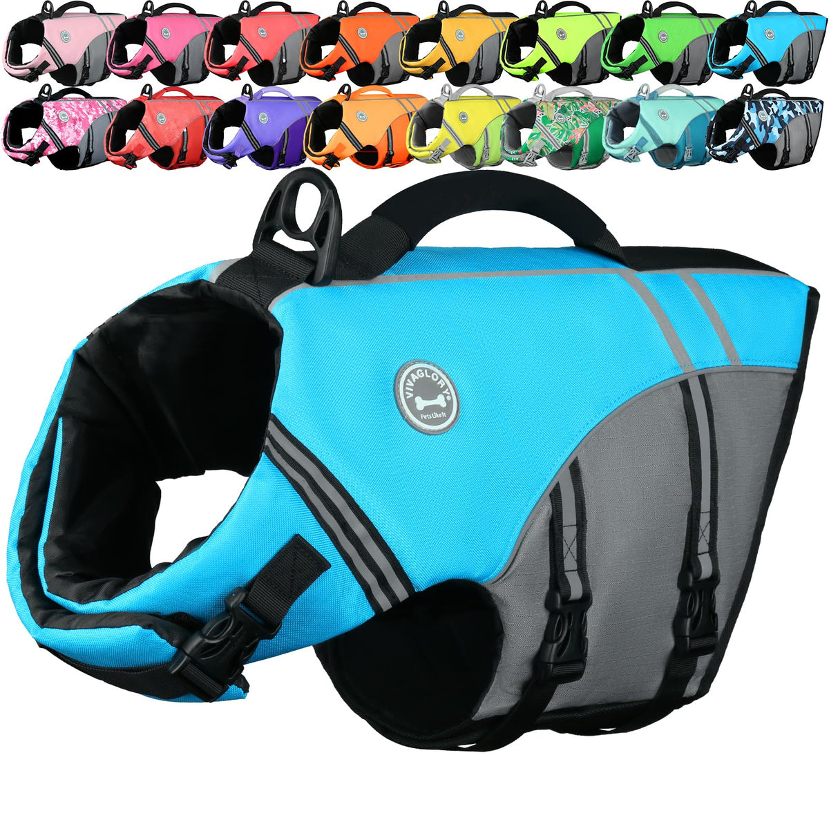 Sports-Style Dog Life Vest for Swimming & Water Safety