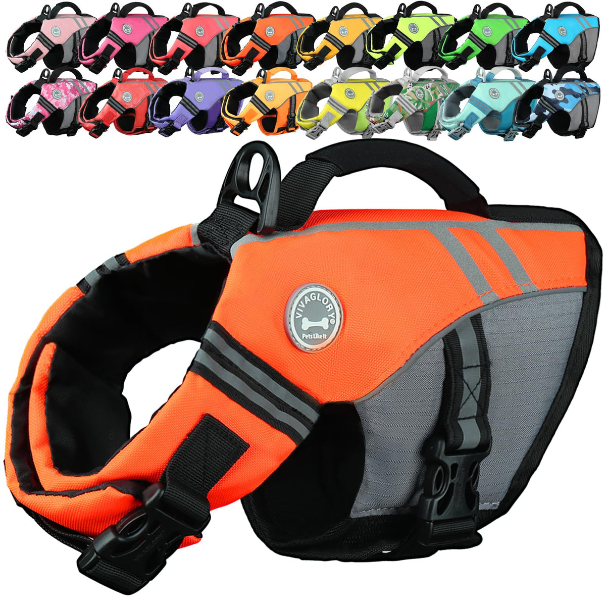 Sports-Style Dog Life Vest for Swimming & Water Safety