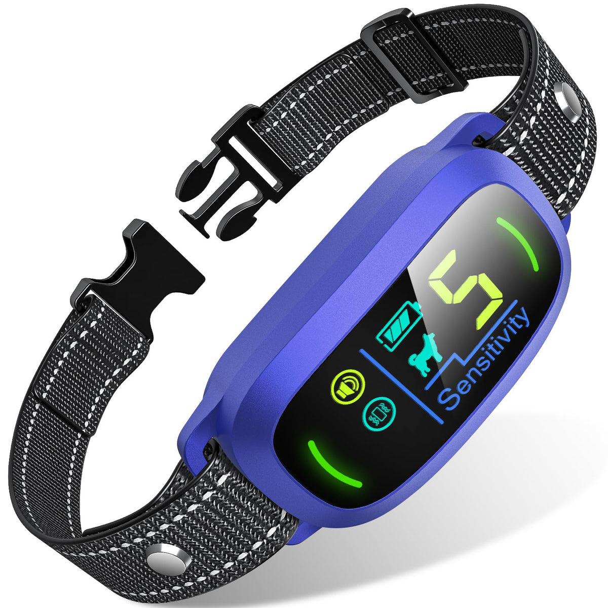 Rechargeable Smart Dog Bark Collar with Adjustable Sensitivity & Vibration