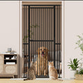 Extra-Tall Pressure-Mounted Metal Pet Safety Gate for Cats & Dogs