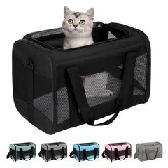 Airline-Approved Breathable Pet Carrier for Cats & Small Dogs