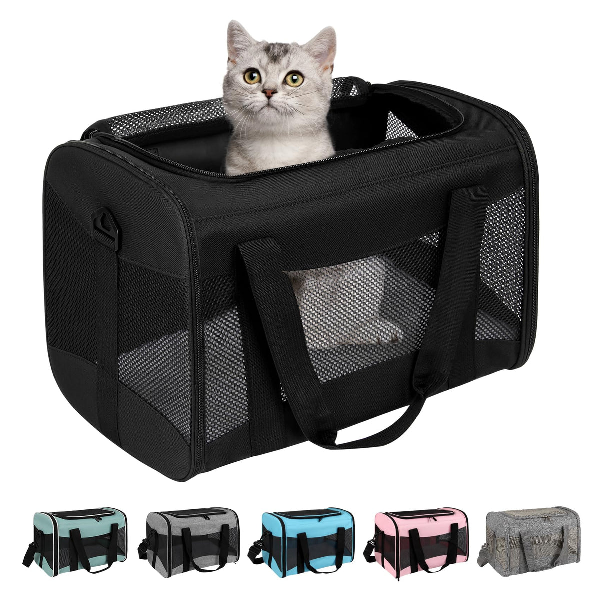 Airline-Approved Breathable Pet Carrier for Cats & Small Dogs